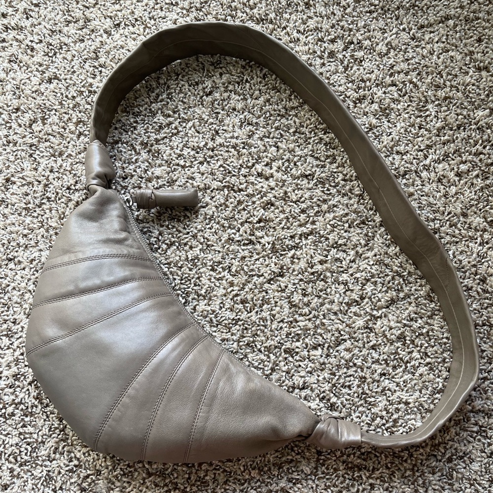 Lemaire Small Croissant Bag - Concrete Grey